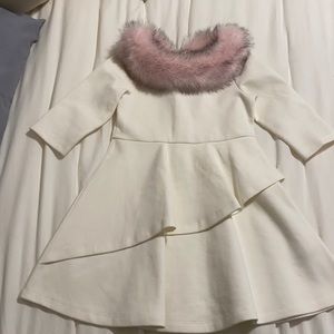 Janie and Jack Fur Collar Dress